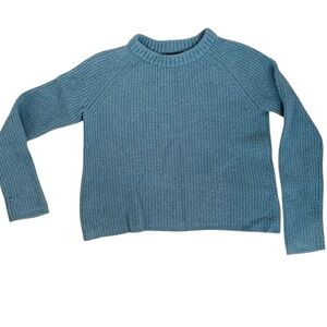 Jenni Kayne cashmere  Kids Cozy Knit sweater - Gray blue.